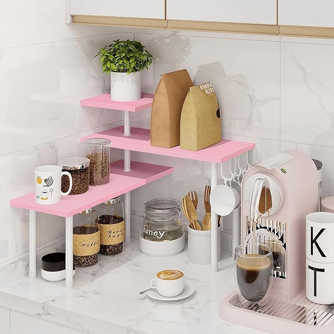 Kitchen Corner Shelf Organizer Ideas for Counters and Cabinets