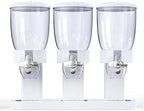 Triple Food Dispenser - Easy To Use Dry Food Dispenser Perfect As A Candy, Nuts, Rice, Granola, Cereal Dispenser & More - Dispensing 1 Ounce Per Twist And Preserving Freshness For Fun, Easy Serving.