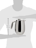 Bodum 34 oz Columbia Thermal French Press Coffee Maker, Insulated Double Wall Stainless Steel, Chrome