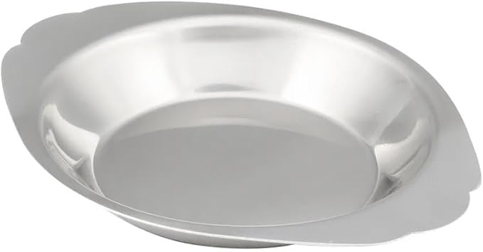 Soro Essentials- 6 oz. Stainless Steel Round Au Gratin Dish Set of 2 - Serving Dish for Individual Serving Casseroles Lasagna and Cobblers Table Serving Dishes Casserole Dishes Individual Gratin Dishes