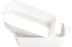 7" x 4.5" Rectangular Au Gratin Baking Dishes, Set of 2, Porcelain Baking pan Oven Safe, Roasting Lasagna Pans, for Casserole Dish, Pie Plate, Baking, scalloped, potatoes, shepherds pie