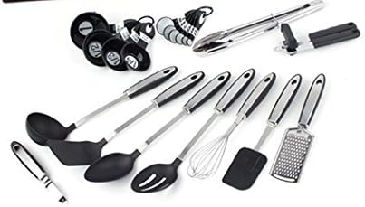 Gibson Home Eclectic 18 Piece Kitchen Tool/Gadget Combo Set, Silver
