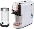 Multi-Capsule Coffee Maker, Hot/Cold Coffee Maker, Milk, ESE Pod Ground Coffee, Cafeteria, 19 Bar, 5 in 1 (Color : H2B M1A WH, Size : CHINA_UK)