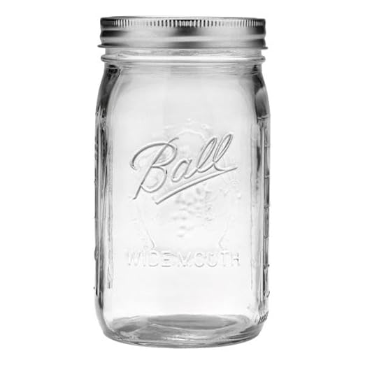 Ball Wide Mouth Glass Mason Jars with Lids and Bands, Used for Canning, Pickling, Juice, Jam, Jelly, Quart Size 32 Ounce (Pack of 2)