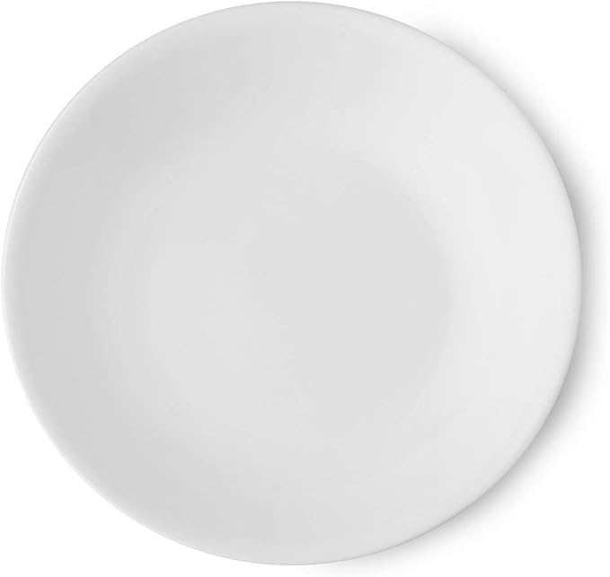 Corelle Vitrelle 6-Piece Bowl Set Triple Layer Glass and Chip Resistant, 20-Oz Lightweight Round Bowls, Winter Frost White