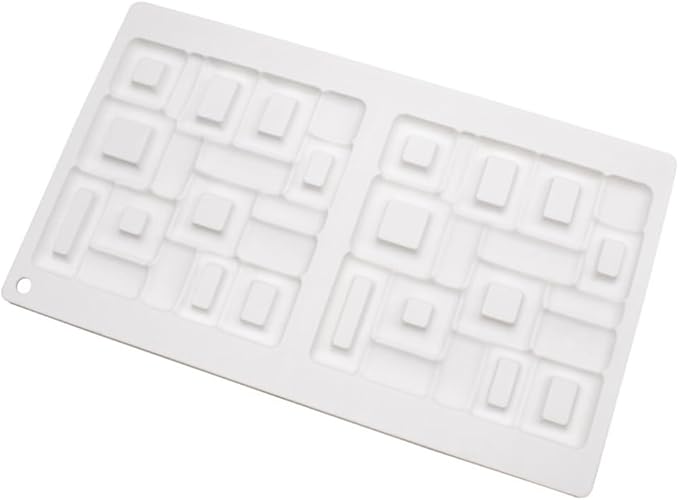 mostsom Silicone Molds Baking Mold for Mousse Cake, Silicone Mold for Chocolate, French Dessert Mold for Pastry Chocolate, Reusable Non-Stick Easy Release Baking Molds (G_ Square)