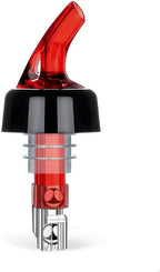 Measure Pourer Drinks Wine Cocktail Beverages Dispenser,Automatic Measured Bottle Pourer Spout,Quick Shot Spirit,Ideal Cocktail Home Bar Tools 1oz/30ml Red 2 Pack