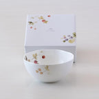 Narumi 51281-21911PAZ Salad Bowl, Lucy Garden, Diameter 8.7 inches (22 cm), Berry Pattern, Cute, Stylish, Relief, Wedding Gift, Mother's Day Gift, Microwave Warm, Dishwasher Safe, Gift Box Included,