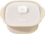 Silicone Multi-Steamer Made in Korea Microwave Steamer for Cooking & Reheating BPA-Free Flexible & Durable (Bijou Beige, 20.29 fl oz)