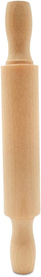 Wooden Mini Rolling Pin, 5 Inches Long, Pack of 100, Great for in The Kitchen, Play-doh, Crafting and Imaginative Play, by Woodpeckers