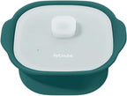 Silicone Multi-Steamer Made in Korea Microwave Steamer for Cooking & Reheating BPA-Free Flexible & Durable (Breezeblue Green, 20.29 fl oz)