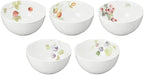 Narumi 96010-21902P Bowl and Plate Set, Lucy Garden, 4.3 inches (11 cm), Berry Pattern, 5 Patterns, Stylish, Cute, Relief, Wedding Gift, Small Bowl, Microwave Safe, Dishwasher Safe, Gift Box Included