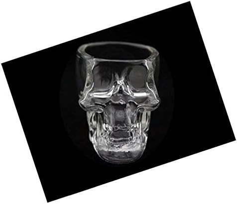 Kitchen & Dining Entertaining Glassware Drinkware Old Fashioned Glasses Skull Cup for Serving Scotch Whiskey Mixed Drinks (4)
