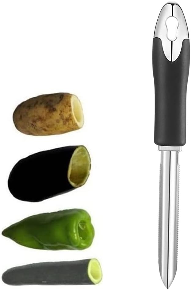 Jalapeno Chili Pepper Corer Stainless Steel Zucchini Cucumber Corers Special Kitchen Gadgets With Serrated Edge Easy Remove The Seeds Of Your Veggies & Fruits