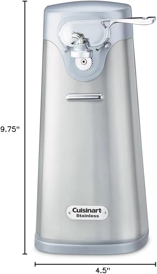 Cuisinart SCO-60 Deluxe Electric Can Opener, Quality-Engineered Motor System Allows you to Open Any Size Can, Stainless Steel