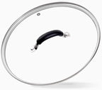 8 Inch Tempered Glass Lid for Lodge 8" Cast Iron Skillets & 2QT Dutch Ovens -Stainless Steel Handle and Rim (8 INCH LID)