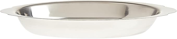 Soro Essentials- 12 oz. Stainless Steel Oval Au Gratin Dish Set of 2- Serving Dish for Individual Serving Casseroles Lasagna & Cobblers Table Serving Dishes Casserole Dishes Individual Gratin Dishes