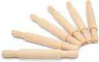 Wooden Mini Rolling Pin, 7 Inches Long, Pack of 6, Perfect for Fondant, Pasta, Baking in the Kitchen, Crafting by Woodpeckers