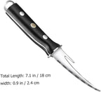 ibasenice Shrimp Line Peeler and Cutter with Wood Handle, Stainless Steel Seafood Deveining Tool for Shelling Shrimp and Cleaning Fish Maw, Kitchen Specialty Gadget for Seafood Preparation