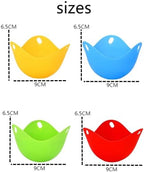 Nonstick Silicone Egg Poacher - 4PCS Premium Poaching Cups for Microwave & Stovetop - Easy-to-Use Cooker & Molds - Durable Cookware Set