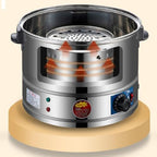 3-Tier Stainless Steel Electric Food Steamer - Automatic Temperature Control for Healthy Cooking, Ideal for Breakfast & Meal Prep, Fast & Efficient Steam Cooking