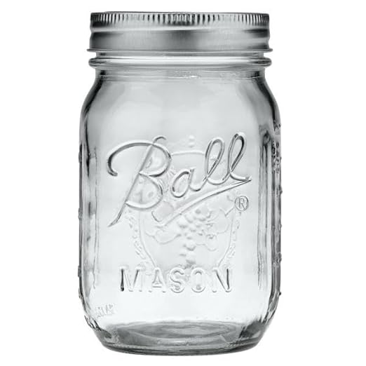 Ball Regular Mouth Glass Mason Jars with Lids and Bands, Used for Canning (Pint, 16 Ounce (Pack of 4))