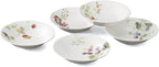 Narumi 96010-23303P Lucy Garden Bowl and Plate Set, 6.3 inches (16 cm), Berry Pattern, Set of 5 Patterns, Stylish, Cute, Relief, Wedding Gift, Microwave Warm, Dishwasher Safe, Gift Box Included