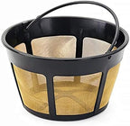NRP 12-14cup Basket Permanent Coffee Filter Replacement for Filter Coffeemaker, Screen Bottom with Large Brew Section | Compatible for Kitchenaid & Many Coffeemakers