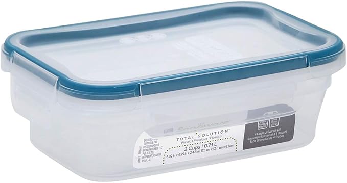 Snapware Total Solutions (3 Cup) Plastic Food Storage Containers Set, Airtight & Leakproof Locking BPA-Free Lids Tupperware, Freezer Dishwasher Microwave Safe (Pack of 10)
