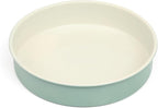 Martha Stewart Gallen 8 Inch Round Nonstick Carbon Steel Cake and Bake Pan - Teal Durable Bakeware for Cakes, Pies & Desserts