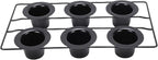 GOWENIC 6-Cup Popover Pan, Carbon Steel Deep Non Stick Bakeware Popover Pan for Baking Pudding Muffins Popovers, Easy to