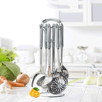 Ceramic Handles Cooking Tool Set Steel Kitchen Utensils Of Cookers Shovels Spoons Strainer(E)