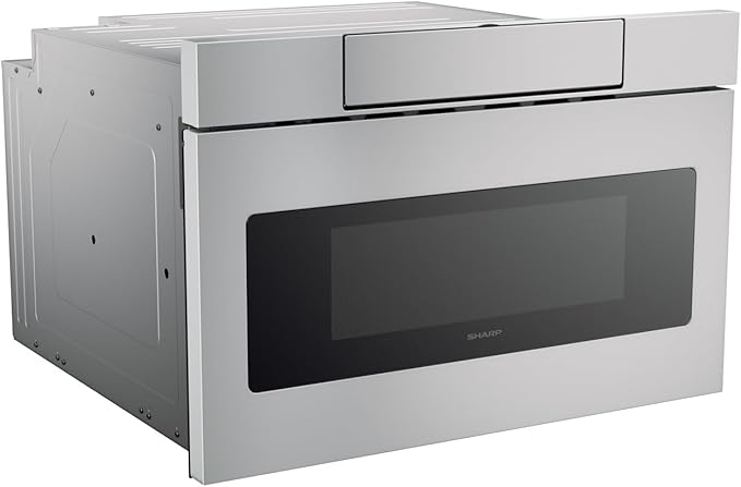 SHARP SMD2470ASY Microwave Drawer Oven, 24-inch, 1.2 Cubic Feet, 950 Watt, Concealed Control Panel with Digital LCD Display, Stainless Steel