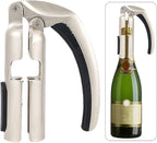 Champagne Bottle Opener, Zinc Alloy Sparkling Wine Cork Puller, Bar Jar Cork Puller Champagne Corkscrew, Multifunctional Bottle Opener, Gift for Wine Lovers(COLOR:A)