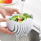 Dependable Industries inc. Essentials Quick Salad Maker Chopper Salad Cutter Bowl Swiftly Dice Fruits & Vegetables, BPA-Free Healthy Meals and Salads in Minutes Multi-functional (Yellow)