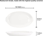 9.5 x 6 Inch Oval Au Gratin Baking Dishes, Set of 2, Porcelain Baking pan Oven Safe, Roasting Lasagna Pans, for Casserole Dish, Pie Plate, Baking, scalloped, potatoes, shepherds pie