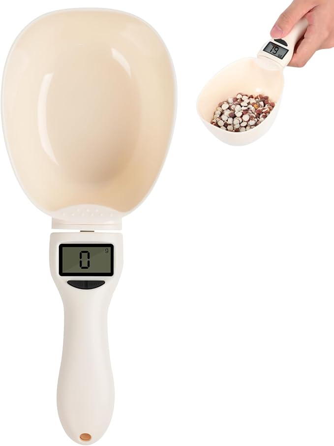 Digital Measuring Spoon Scale, Food Measuring Scoop Scale, Food Weight Scale Grams and Ounces, Polygons Measuring Spoon, ABS Kitchen Weight Scale for Food with LCD Screen, High Precision