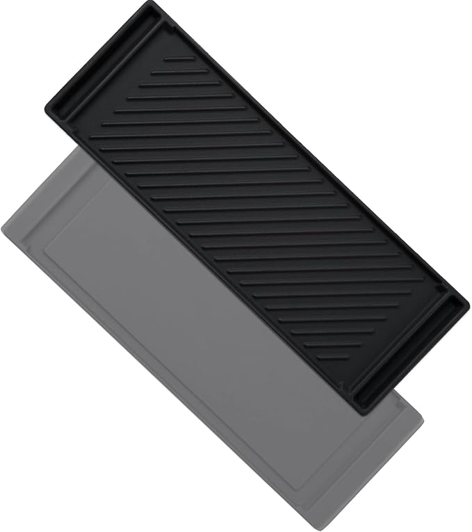 Atgestore DG61-00859A Reversible Griddle Replacement for Samsung Stove Parts Cast Iron Center Griddle Plate DG61-00859A Samsung Gas Range Cooktop Griddle NX58H5600SS NX58H9500WS Burner Flat Top Pan