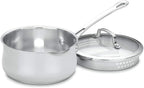 Cuisinart 419-18P 2-Quart Pour Saucepan with Cover Contour Cookware, Stainless Steel
