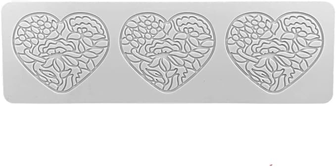 3D Hollow Leaf Fondant Lace Mold Multi Leaves Flower Candy Mold Chocolate Sugar Craft Cake Decoration Cupcake Top (F Love_9.52 * 3.12 * 0.12inch)