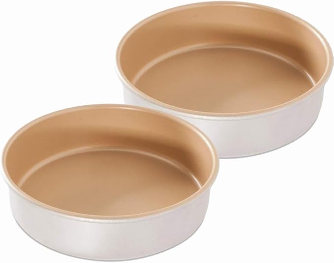 Nordic Ware 9" Round Non-stick Natural Aluminum Cake Pans (2 Pack), Metallic