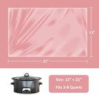 [2 For Free] 12 bags Ebelbo Nylon Pot liners, Slow Cooker Liners 13x21 Inch Large Size Disposable Roaster Cooking, Fit for 3-8QT Oval & Round Pot