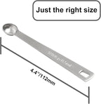 1PCS 1/10 Teaspoon(1/10tsp, 0.5ml) Single Tiny Measuring Spoon, Small Individual Stainless Steel Measure Spoons Only
