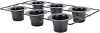 Focket Popover Pans, Non Stick Carbon Steel Pudding Pans, 6 Cup Popover Pan with Deep Tapered Cups and Wire Rack for Popovers Muffins Pudding