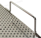 Sunrise Stainless Steel Fryer Screen with Handles (Solid Screen) (2, 17.5" x 17.5" x 2")