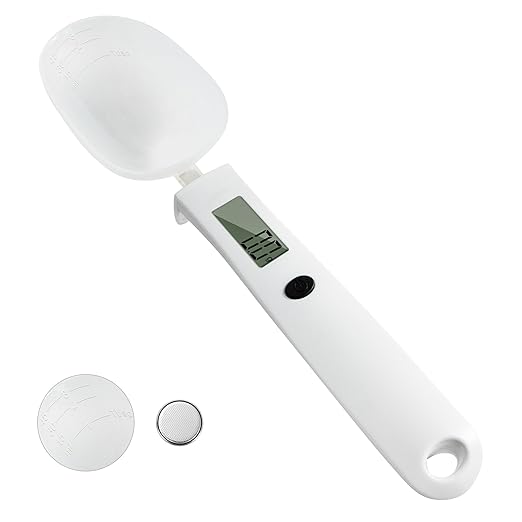 UNIWEIGH Digital Measuring Spoon Scale,High Precision Electronic Food Scale for Kitchen Gadgets and Daily Meals,300G/0.1G Gram Scale for, Home Cooks Bakers Chefs,Pet Dog Cat Ower,with Battery