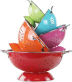 Calypso Basics by Reston Lloyd Powder Coated Enameled Colander, 1.5 Quart, Black