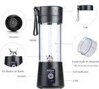 Portable Blender Cup,Electric USB Mini Juicer Blender For Shakes and Smoothies, Juice,380ml, Six Blades Great for Mixing,Black