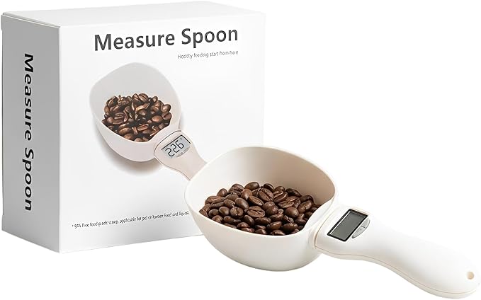 Electronic Measuring Spoon, Digital Measuring Spoon Scale, High Precision Food Scale with LCD Display, ABS Kitchen Measuring Spoon for Grams, Ounces, ml & Cups