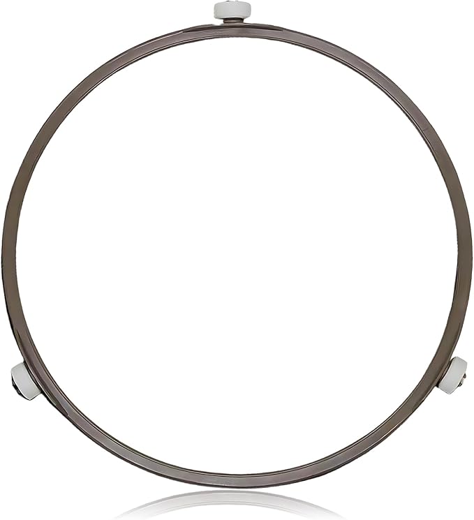 Microwave Turntable Ring Replacement 7.4-Inch Microwave Oven Spinner Replacement Parts with 3 Smooth Rollers Universal Fit for Most Microwaves